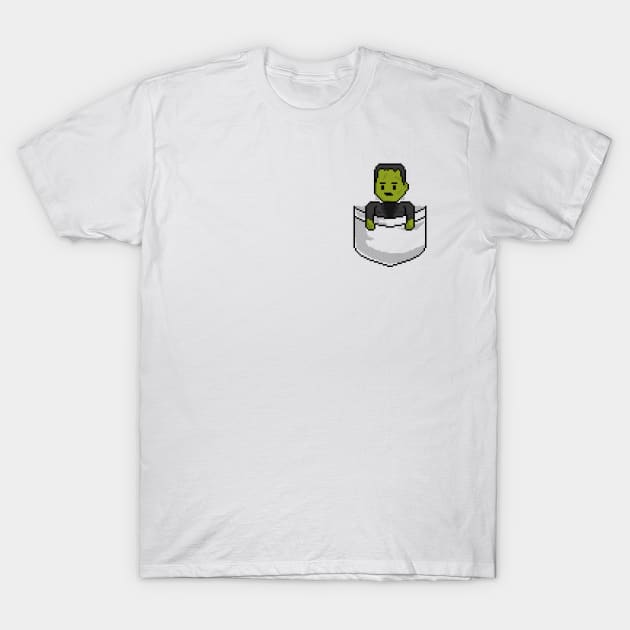 Pixel Pocket Frankensteins Monster T-Shirt by gkillerb